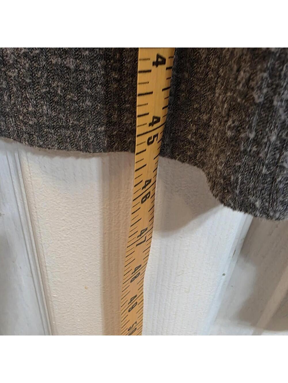 Fantastic Fawn Gray Ribbed Long Open Cardigan- Size Large - Picture 6 of 7